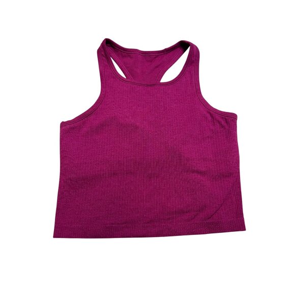 lululemon athletica Tops - Lululemon Ebb to Street Cropped Racerback Ribbed Tank Top Purple-sz 10